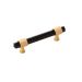 Part Number: B076306GB-BGB - Brushed Golden Brass with Black Glass