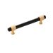 Part Number: B076307GB-BGB - Brushed Golden Brass with Black Glass