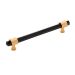 Part Number: B076308GB-BGB - Brushed Golden Brass with Black Glass