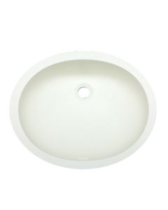 Oval Vanity Bowl Sink with Integral Overflow (Bisque)