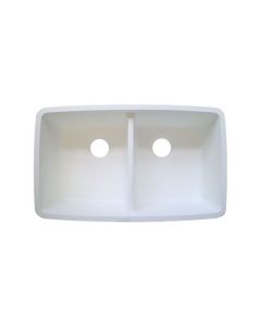 Contoured Double Equal Kitchen Sink (Biscuit)