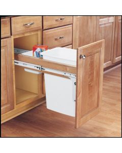 35 Qt. Top Mount Wood Pull-Out Waste Container