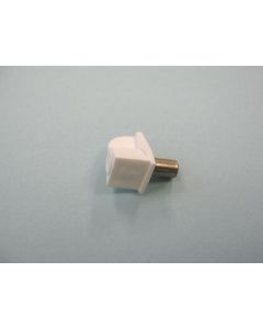 Plastic Shelf Support w/Steel Pin (White) - 5mm