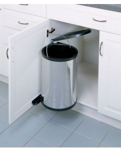 15 Liter Round Pivot-Out Waste Container (Stainless Steel)