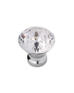 Crystal Palace Knob - 1-1/4" (Glass with Chrome)