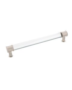 Midway Pull - 192mm (Crysacrylic with Satin Nickel)