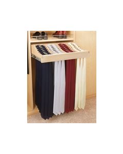 24" Pull-Out Tie Rack