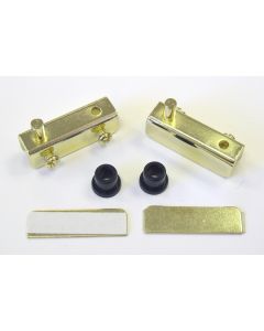 Inset 4-5mm Glass Door Hinge (Brass)