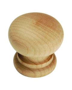 Natural Woodcraft Knob (Unfinished Wood) - 1-1/4"