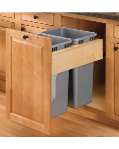 50 Qt. Double Top Mount Pullout Waste Container