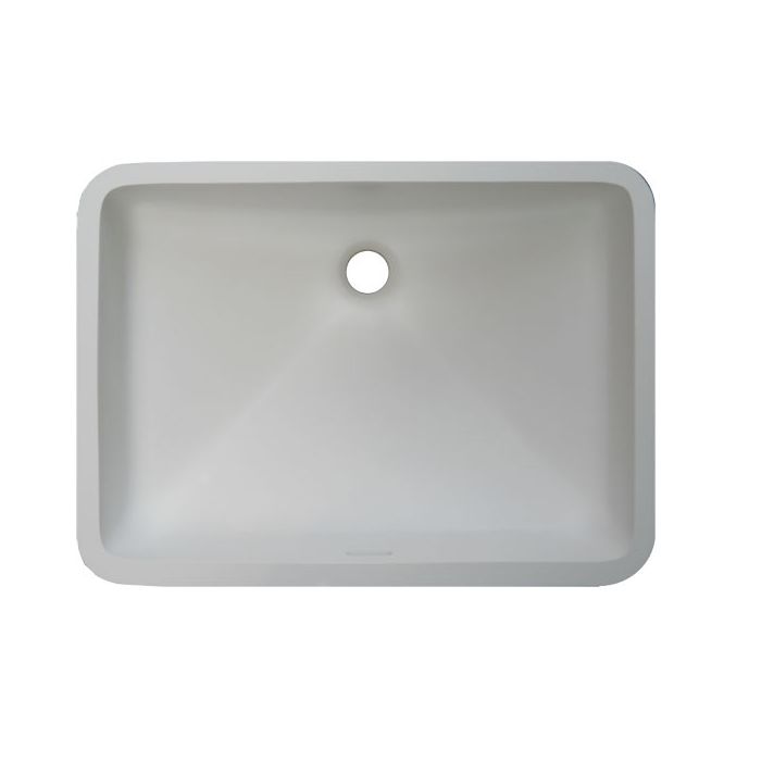 Universal Design Vanity Sink with Integral Overflow (Polar White)