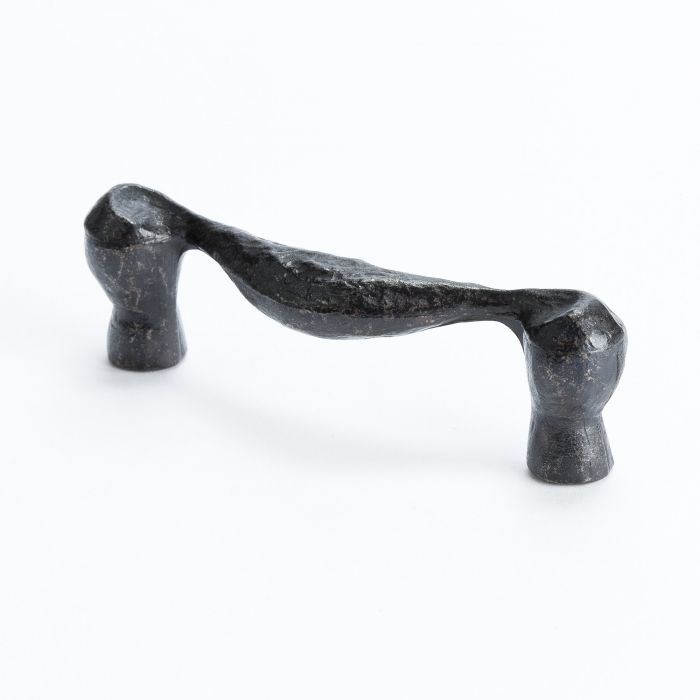 American Craftsman Sculptured Pull (Antique Iron) - 3"