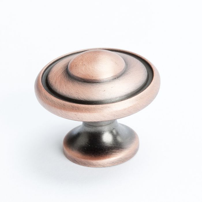 Euro Traditions Knob (Brushed Antique Copper) - 1-3/16"