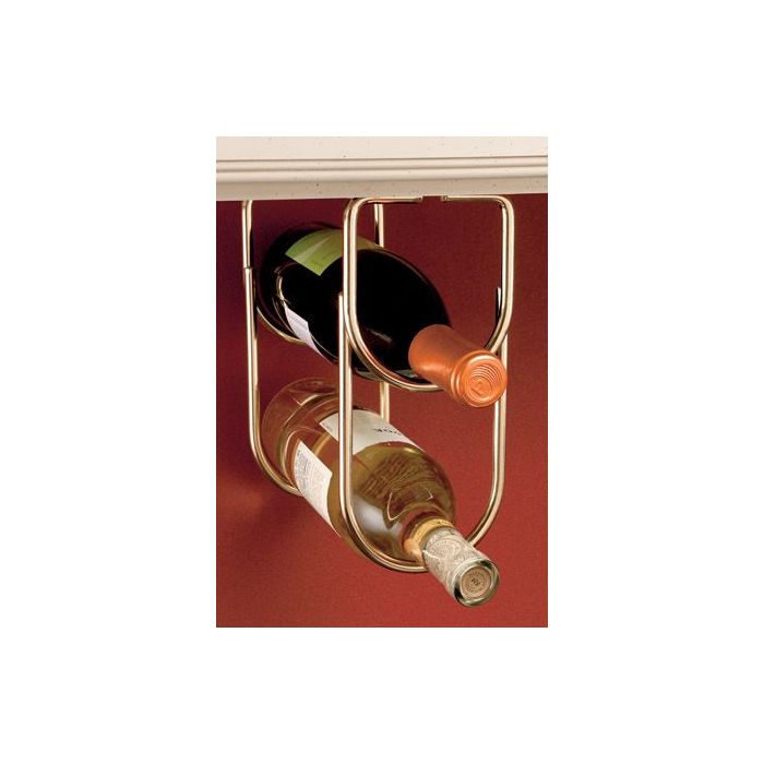 4 1/4" Double Wine Bottle Rack (Brass)