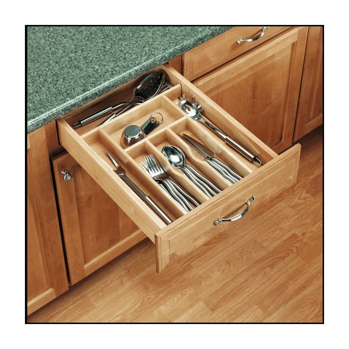 20 5/8" Trimmable Wood Cutlery Tray (Slim)