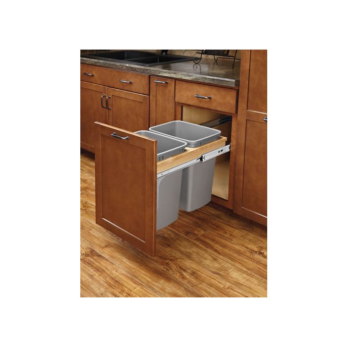 Rev-A-Shelf Pull Out Kitchen Cabinet 35 Qt Trash Can w/Soft Close