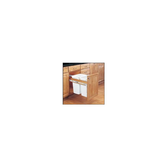 Double 35 Qt (1 3/4" face) Top Mount Pull-Out Waste Container