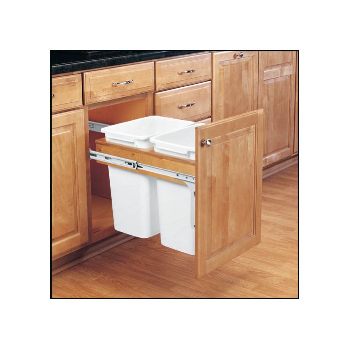 Top Mount Double Waste Container (18" wide)