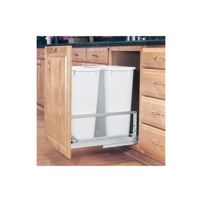 Double 50 Qt Waste Container