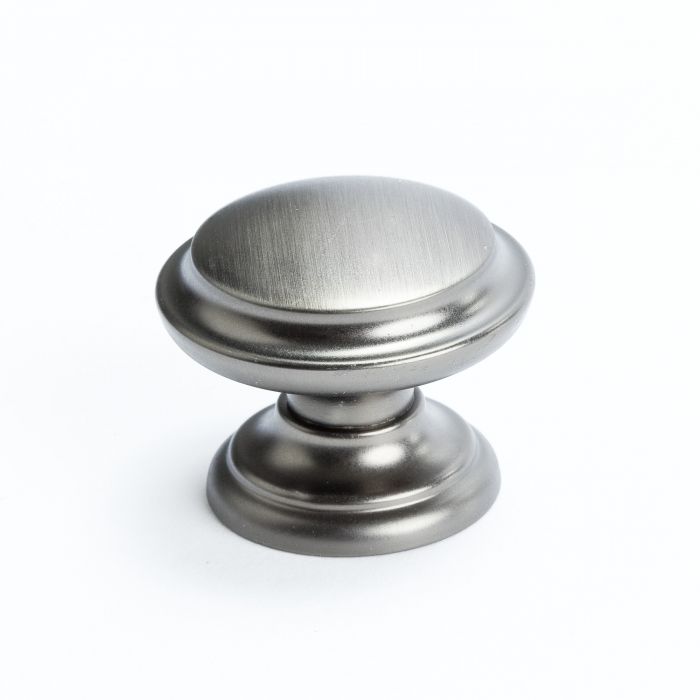 Euro Classica Outer Ring Knob (Brushed Tin) - 1-3/8"