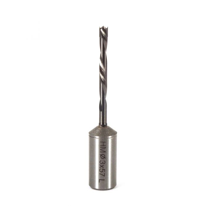 3mm Solid Carbide Dowel Drill (57mm OAL/LH Rotation)