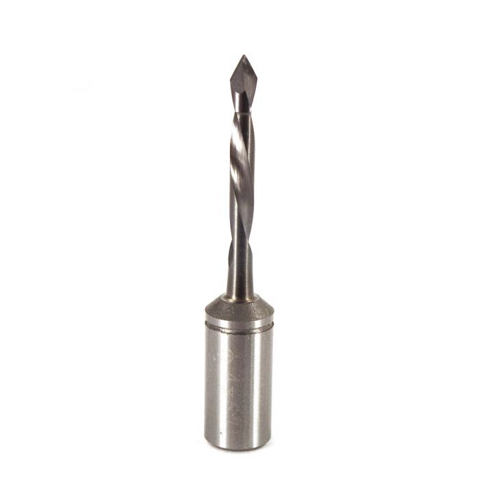 4mm Solid Carbide V-Point Dowel Drill (57mm OAL/LH Rotation)