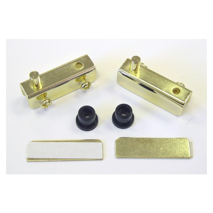 Inset 4-5mm Glass Door Hinge (Brass)