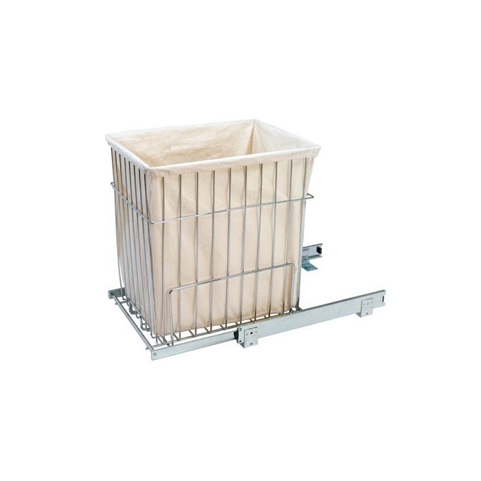 14 3/4"W x 18"H Pull-Out Wire Hamper w/Liner