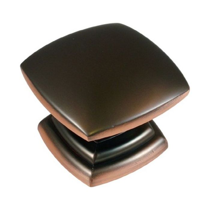 Euro Contemporary Knob (Oil Rubbed Bronze Highlighted) - 1-1/2"