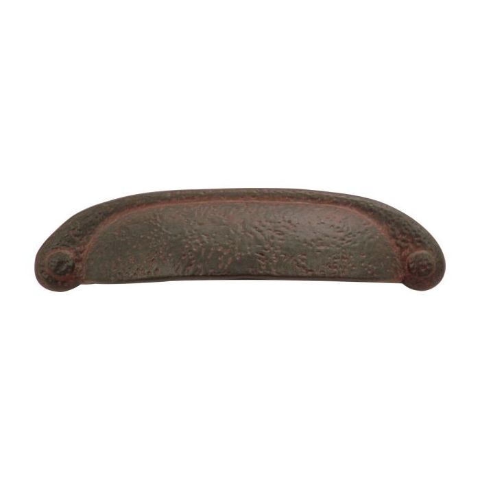 Refined Rustic Cup Pull (Rustic Iron) - 3"