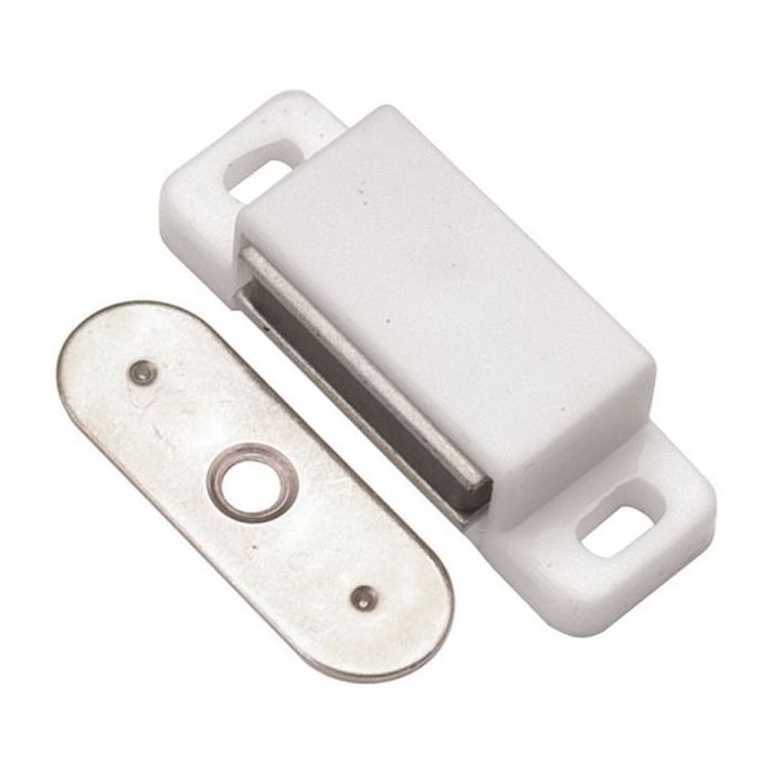 Small Magnetic Catch (White) - 1/2" x 1-3/4"