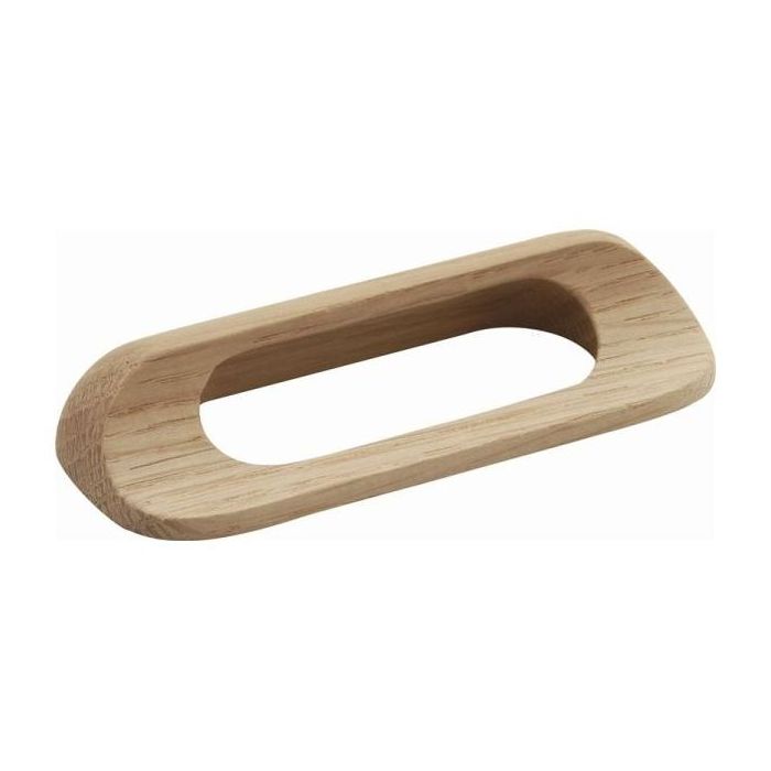 Natural Woodcraft European Flush Pull (Unfinished Wood) - 96mm
