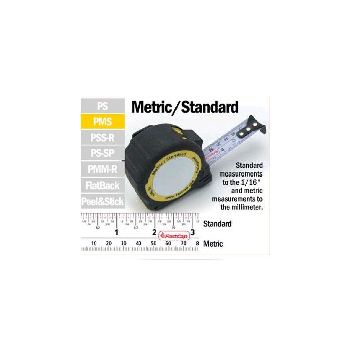 Pad Metric/Standard Tape Measure - 25ft
