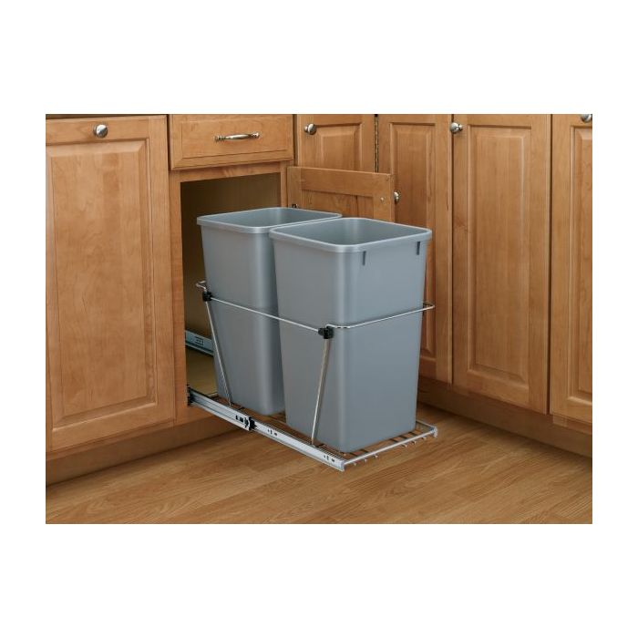 Double 27 Qt. Containers/Full-Extension Slides