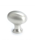 Euro Classica Oval Knob (Brushed Nickel) - 1-3/8"