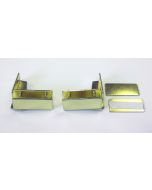 Inlay Glass Door Hinge (40 x 20 mm) - Brass