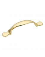 Conquest Spooned Pull (Polished Brass) - 3"