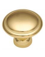 Conquest Ring Knob (Polished Brass) - 1-3/8"
